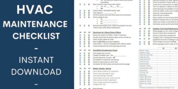 HVAC Preventative Maintenance Checklist Template - Editable Microsoft ...